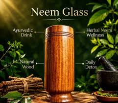100% Natural Neem Wood Glass, Handmade Wooden Tumbler for Drinking Water