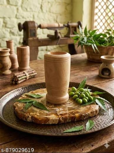 100% Natural Neem Wood Glass, Handmade Wooden Tumbler for Drinking Water